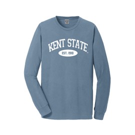 Kent State University Long Sleeve Vintage Tee (Unisex M, Mist)