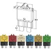 RKURCK 12V-28V DC Manual Reset Low Profile ATC Circuit Breaker