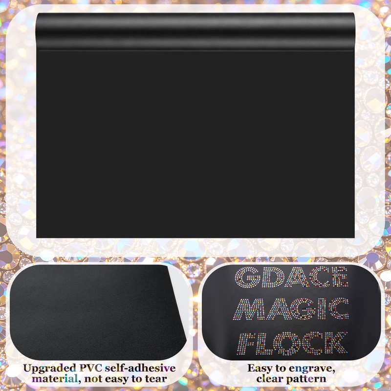 Batiyeer 11.8'' x 2.2 Yard Rhinestone Template Stencil Kit Includes