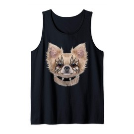 Chihuahua Dog in Punk Rock Style Tank Top