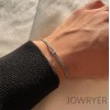Pulseras Ajustables de Pareja Nudo de Amor Acero Inoxidable Oro