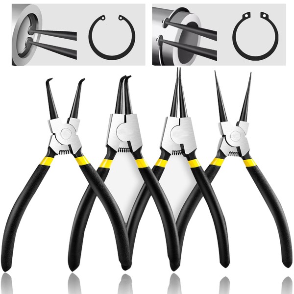 Juego de 4 Alicate de Anillo a Presión, Pinzas Craftsman,