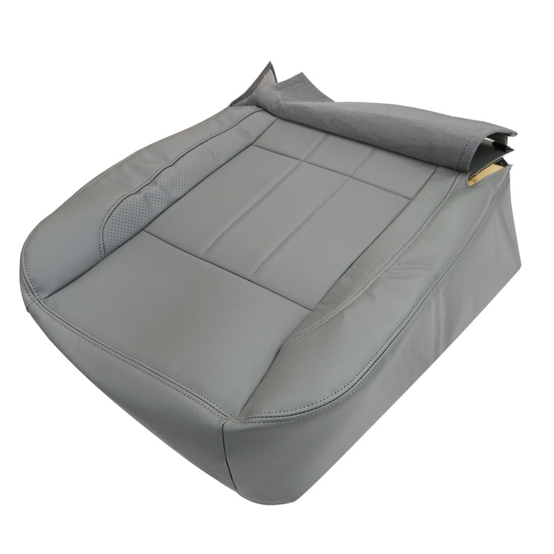 FZJDSD Gray Driver & Passenger Side Bottom Leather Replacement Seat