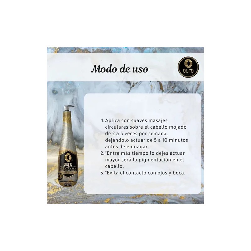 Shampoo Gris Plata Silver Matizador Cabello Pelo Ouro 900 M