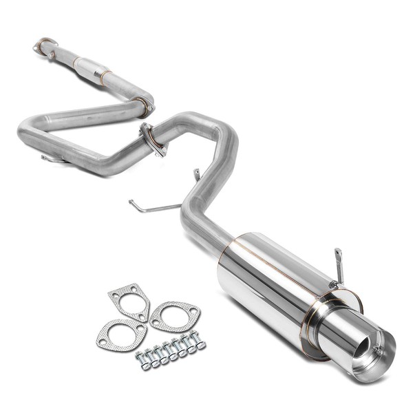 Auto Dynasty 4 inches Round Muffler Tip Catback Exhaust System