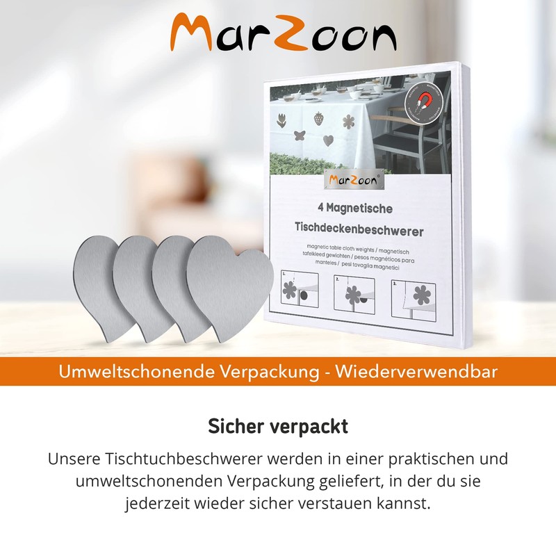 4 Magnetic Tablecloth Weights Stainless Steel Tablecloth Holder with Magnet,