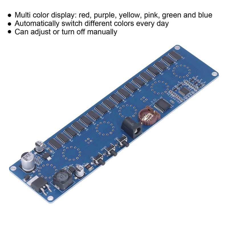 Nixie Tube Clock DIY Kit Multi Color 12 24 Hour