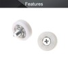MroMax 4Pcs Roller Idler Bearing Pulley Sliding Conveyor Wheel Threaded