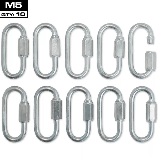 MEISTER QUICK LINK SCREWLOCK CARABINERS - M5 x 10 PACK