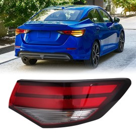 Clidr Tail Light Assembly Compatible with 2020 2021 2022 Nissan Sentra Halogen Outer Replacement for 265506LB0A NI2805121 Right Passenger Side(Bulbs Included)