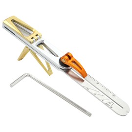 POFET Woodworking Scriber Ruler, Movable Angle Tee Tape Mult-Angle Scribing Tool, Marking Line Positioning, Square Dovetail Gauge for Carpenter