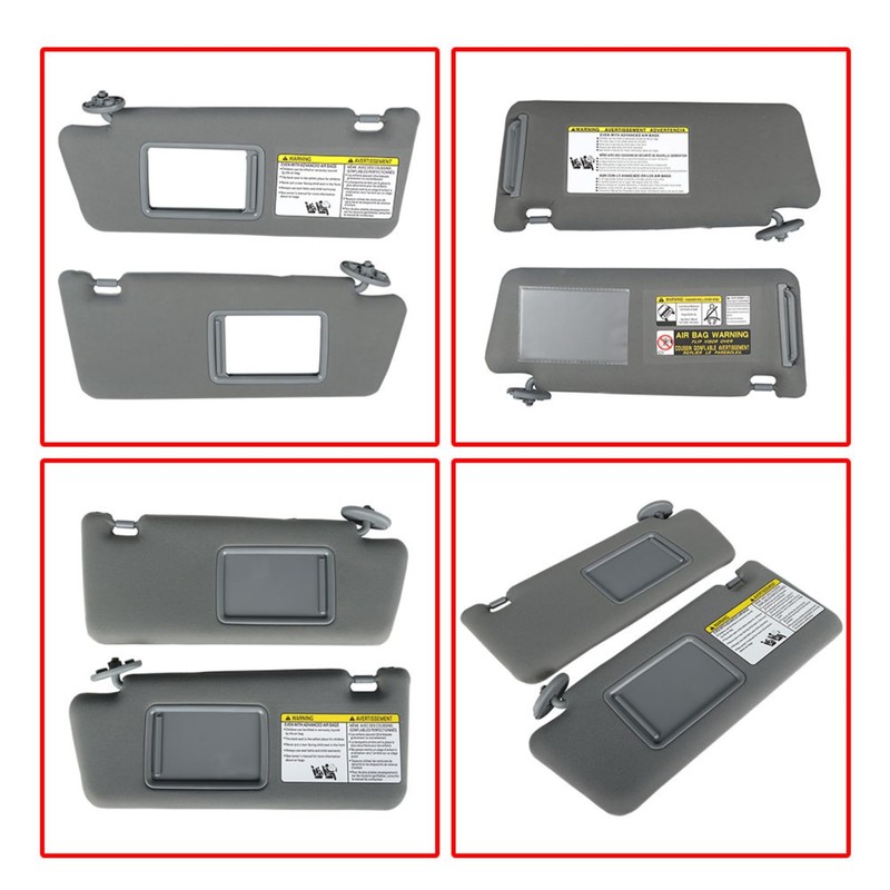 waltyotur 2 Pcs Car Sun Visor Gray Pair Left Right