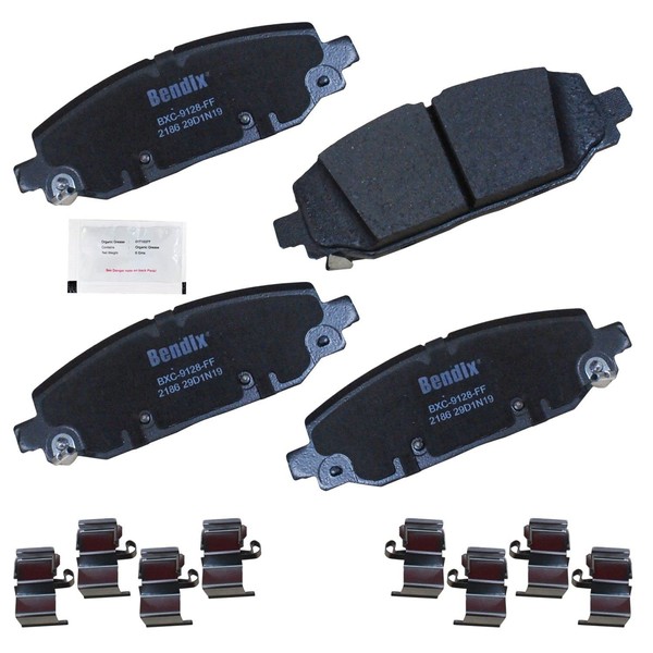Bendix Priority1 CFC2186 Ceramic Rear Brake Pads for Jeep Wrangler