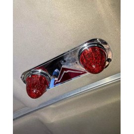 Florida's Finest Custom Work Freightliner Cascadia Sleeper Dome Lights Trim Green Led Lights Color