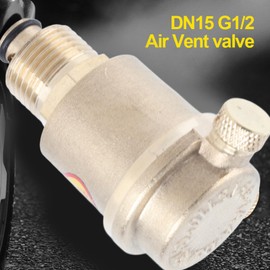 Fayelume DN15 G1/2 Solar Heater Relief Valve, Automatic Air Admittance Valve, Water Heater Drain Valves, for Hot Water Heat System, Home, Brass