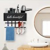 Ronjnndc Rustic Hair Dryer Holder Wall Mounted,Hair Styling Tools &