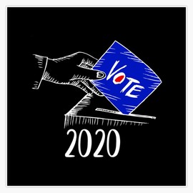 LAD Studio Vote 2020 Ballot Box Election Sticker Bumper Sticker Vinyl Decal 5""