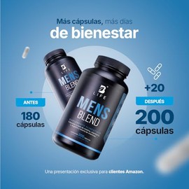 B Life Multivitamínico para Hombre | 200 Cápsulas | 650 mg por porción | Creatina Monohidratada, BCAA 2:1:1 (L-Leucina, L-Isoleucina, L-Valina) y L-Ar