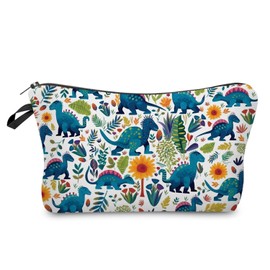 Livel lhood Cartoon Dinosaur Makeup Bag Cute Small Organizer Zipper Pouch Cartoon Dinosaur Cosmetic Bag Birthday Present for Women Friends, hzj0689