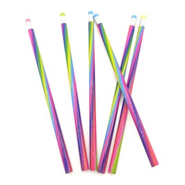 12 x Rainbow Pencils with Coloured Eraser Party Bag Children's Birthday Party Bag