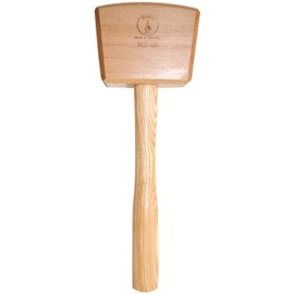 Ulmia 300-1 Holzhammer / Schreinerklüpfel 300-1 ~ Schlagkopf aus bestem, gedämpftem Rotbuchenholz, alle Kanten mit gefräster Faste, Stiel aus Eschenholz, eingeleimt und verkeilt ~ Schlagkopf: 105 x 65 x 80