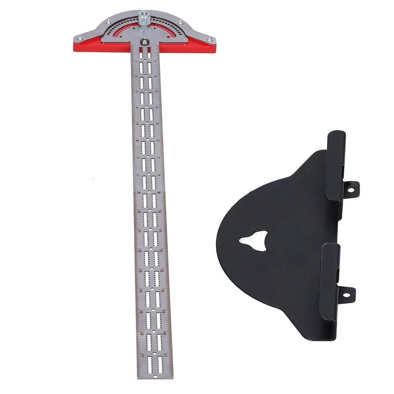 Woodworker Edge Ruler Protractor Portable Stainless Steel Angle Measuring Tool