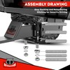 AUTORACCOON Hitch Tightener Anti-Rattle Clamp - Heavy Duty Hitch Stabilizer