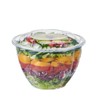 FULING [48 oz. 50 Sets Clear Plastic Salad Bowls with