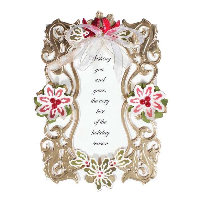 Spellbinders Shapeabilities Christmas Dove Frame Die, Metal, Brown