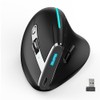 TKMARS Ergonomic Vertical Mouse Right Handed Wireless Bluethooth 5.0 +2.4G