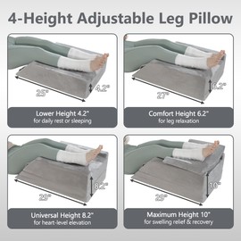 4 Heights Leg Elevation Pillow Blood Circulation, Swelling, L 29"