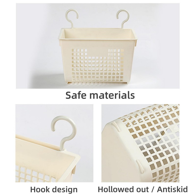 5PCS Plastic Hanging Baskets for Shower, Hanging Basket Organizer with