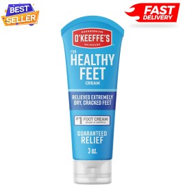 O'Keeffe's for Healthy Feet Foot Cream - 3 oz Travel Size Tube (1 Pack)