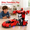 2.4GHz RC Transforming Car Robot Toy – One-Button Deformation Racing