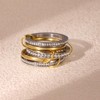 Larsweryar Stackable Rings for Women – 14k Gold Plated CZ