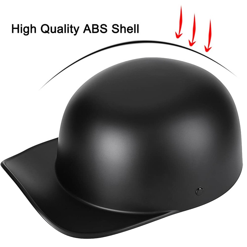 Yesmotor Baseball Motorcycle Helmet Half Cap for Bike Cruiser Chopper