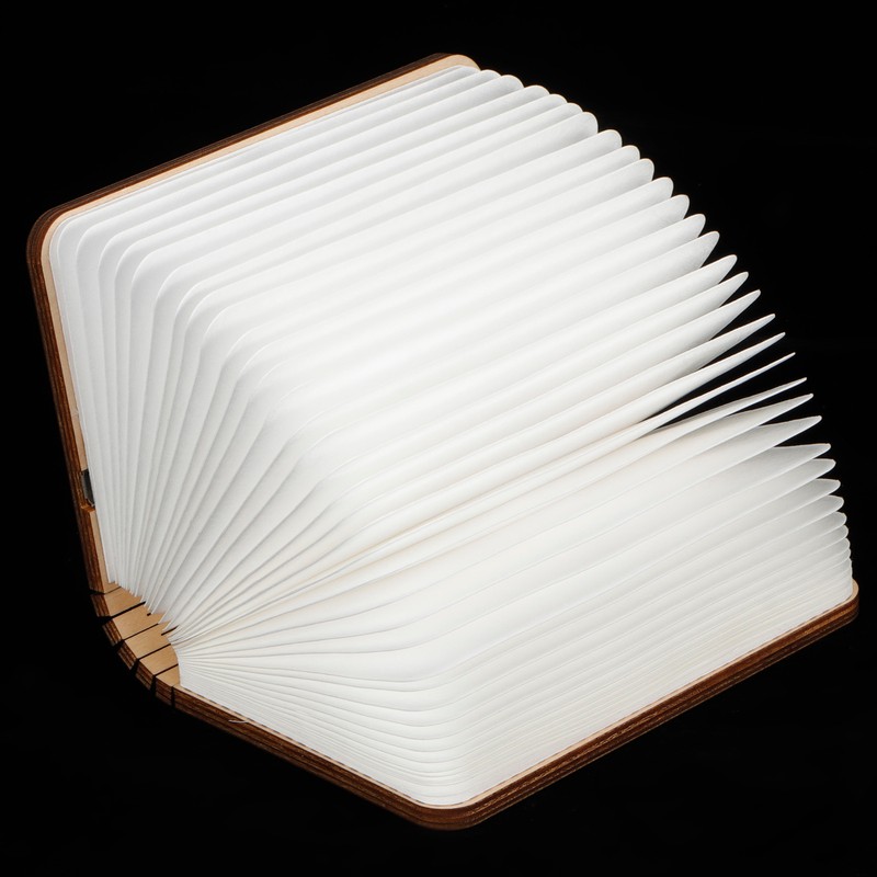 USB Magnetic Wooden Book Light Portable LED Foldable Desk Night