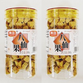 Citrus Peel,Hawthorn,Licorice Flavor Candy,Traditional Chinese Preserved Fruit Snacks, 180g, 2-Pack 八仙果