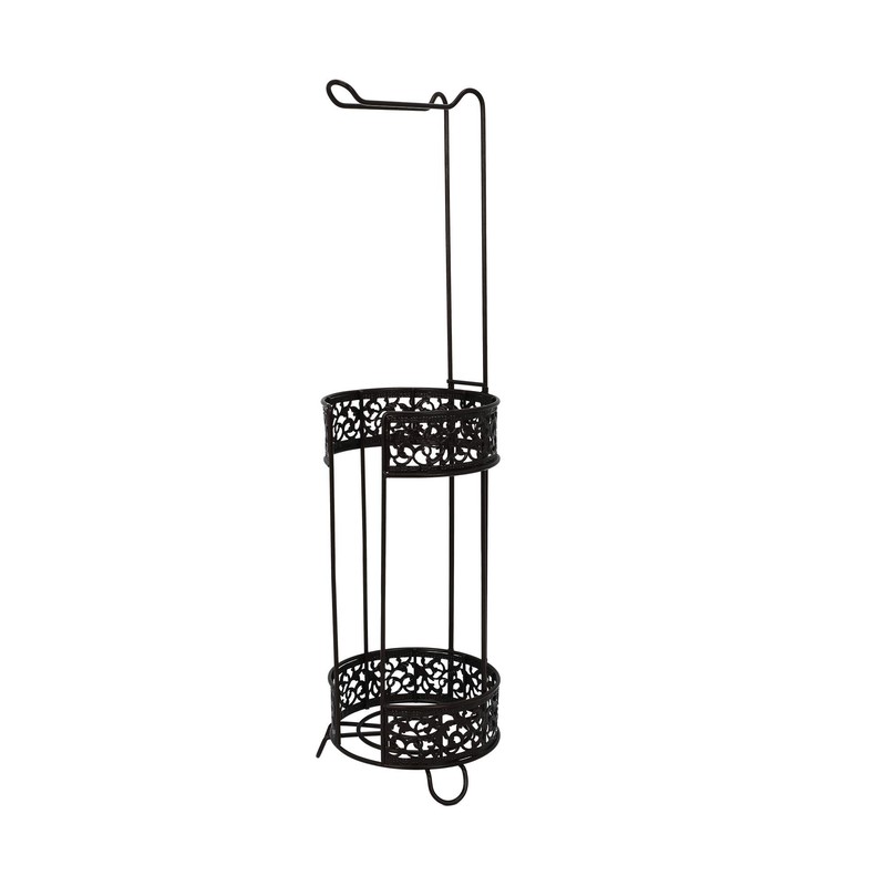 PremiumRacks Vintage Toilet Paper Storage Holder - Free Standing -