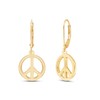 Peace Sign Lever Back Dangle Earrings Jewelry For Women In