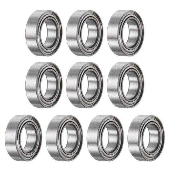 sourcing map 10pcs MR106ZZ Deep Groove Ball Bearings 6x10x3mm Chrome