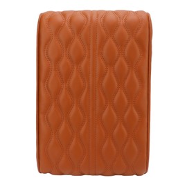 Center Console Armrest Cover Pad Universal PU Leather Waterproof Elastic Strap for SUV Truck Car Brown
