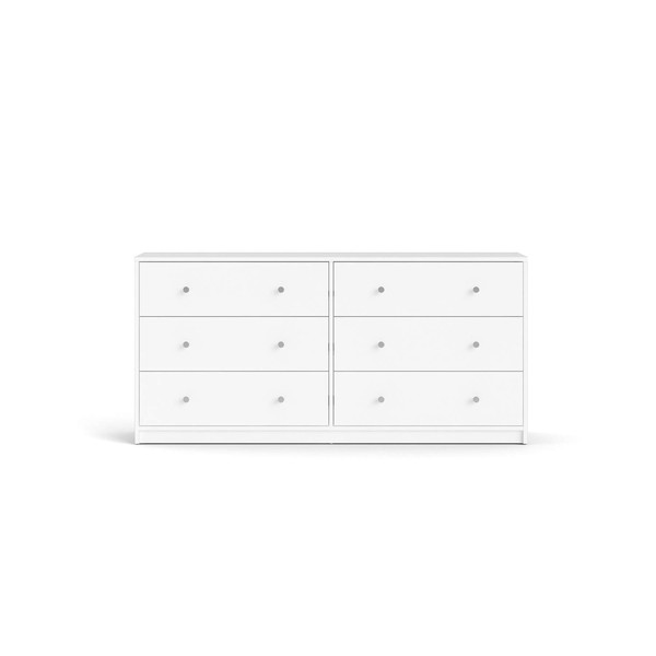 Tvilum Portland Contemporary Scandinavian Design Engineered Wood 6-Drawer Double Dresser