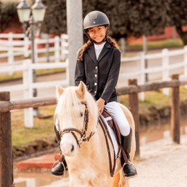 HORZE Queeny Kids Show Coat - Black - XL