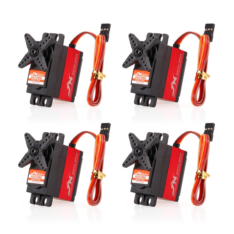 4pcs JX PDI-6221MG Metal Gear Digital Servo 20kg Torque Aluminums