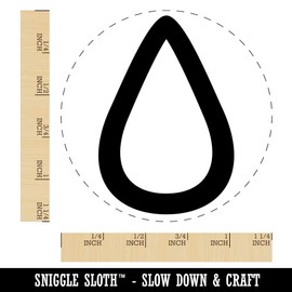 Hydrate Tracker Water Drop Outline Rubber Stamp for Stamping Crafting Planners - 1-1/4 Inch Large