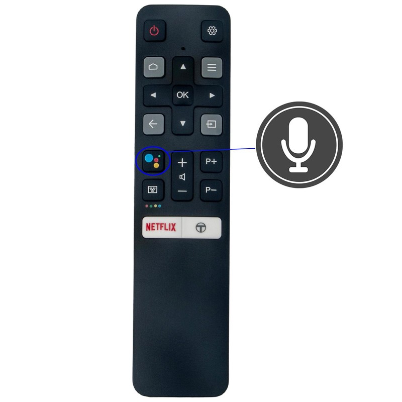 AULCMEET Replacement Remote Control 06-BTZNYY-LRC802V RC802V-FUR6 Fit for TCL 4K