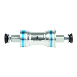 M-Wave Unisex-Adult Carousel BB BSA SQ Kompakt Innenlager, Silber/Blau, für 68 mm Innenlagergehäuse, L1: 107.5 mm, L2 20.5 mm