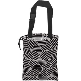 Car Trash Bag Hexagonal Geometric Car Garbage Bag Hanging Car Trash Can for Back Seat with Drawstring, Waterproof Garbage Bags for Car Accessories Vehicle Travelling Camping Outdoor