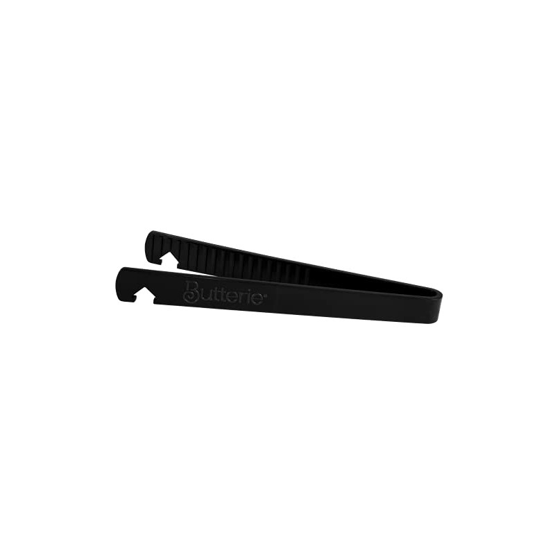 Pinzas para tostadora con gancho para horno (negro)
